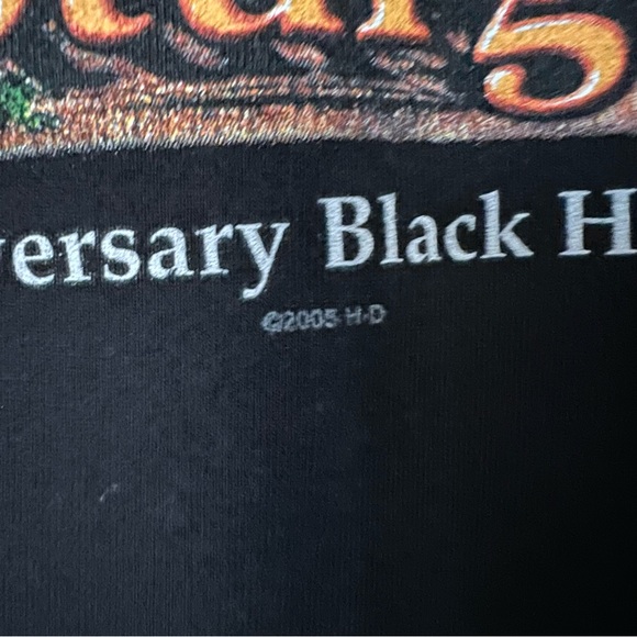 Y2K Harley Davidson Women XL Graphic Tshirt. Devils Tower Run Sturgis 65th Anniv - Picture 6 of 8